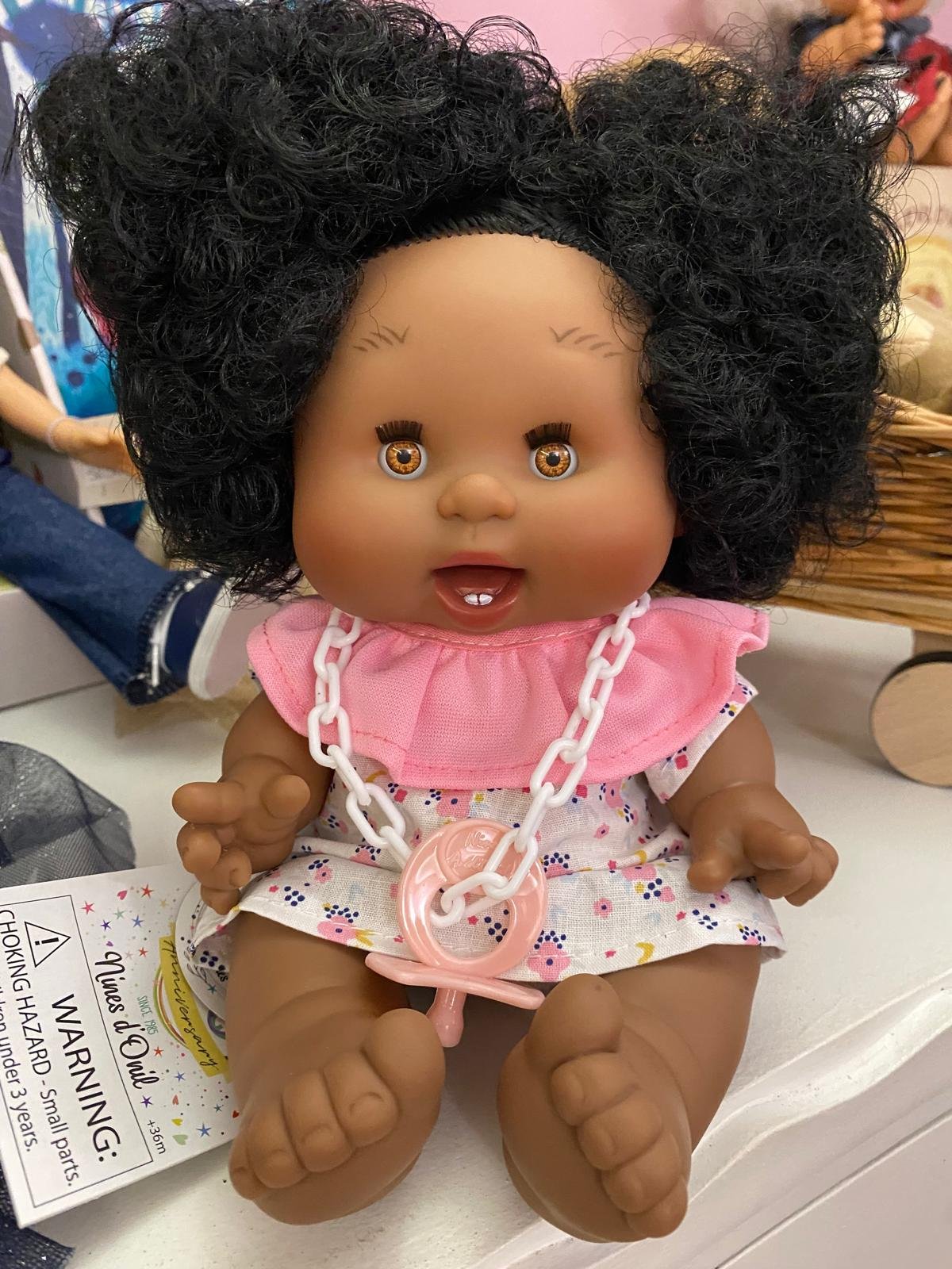 nera vestito colletto rosa